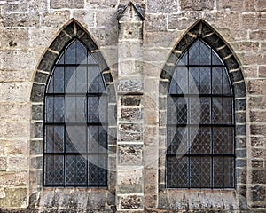 Old church window showing much detail and texture
