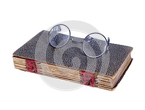Old Circular Glasses on Ancient Book