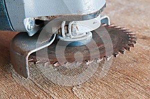 Old circular saw blade