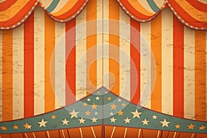 Old circus style poster. Sunlight retro background. Magic Sun beam ray pattern background. Old paper starburst. Pale red