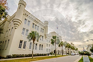 The old Citadel capus buildings in Charleston south carolina