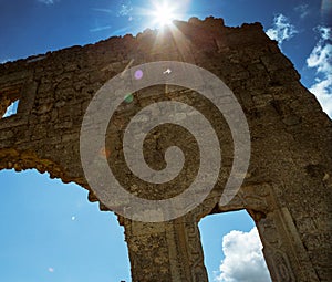 Old citadel ruins .Mangup Kale, Crimea, Ukraine