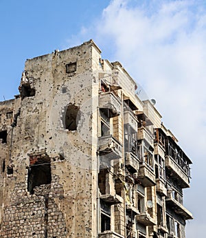 Old city of Aleppo in Syria after ISIS was defeated