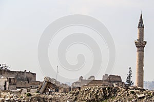 Old city of Aleppo in Syria after ISIS was defeated