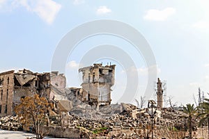 Old city of Aleppo in Syria after ISIS was defeated