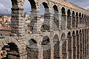 Old city and aquaduct photo