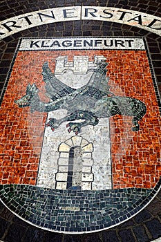 Old city with coat of arms, Klagenfurt, Austria photo