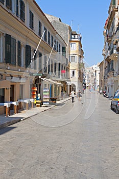 Old city at Corfu island, Greece