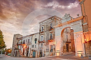 Old city door in Guardiagrele, Abruzzo, Italy