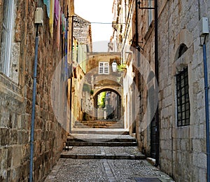 The old city of Dubrovnik empty