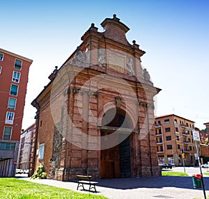 The old city gate of Lame in Bologna Porta Lame. Bologna, Emilia Romagna, Italy