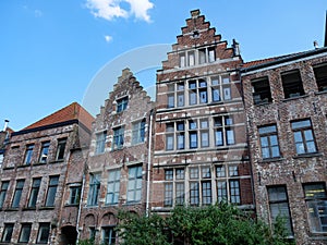 The old city of Gent in Belgium at summer time