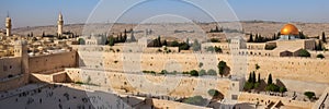 The Old City of Jerusalem, Israel, with the East Gate and the Wailing Wall, sacred sites for three world religions