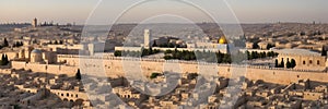 The Old City of Jerusalem, Israel, with the East Gate and the Wailing Wall, sacred sites for world religions