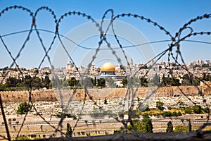 The Old City of Jerusalem seen through coils