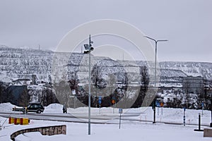 The old city in Kiruna, Norrbotten in Swedish Lapland. Photographed 17 October, 2023.