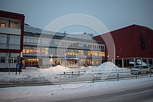 The old city in Kiruna, Norrbotten in Swedish Lapland. Photographed 17 October, 2023.