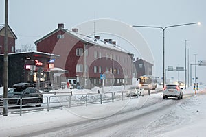 The old city in Kiruna, Norrbotten in Swedish Lapland. Photographed 17 October, 2023.