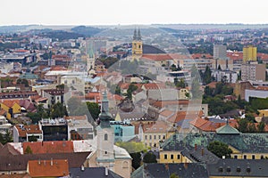 Old city Nitra, Slovakia. Aerial view