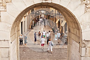 Old city (Parte Vieja) in San Sebastian, Spain