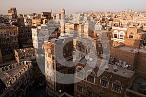 Old city of Sana in Yemen photo