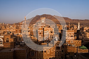 Old city of Sana in Yemen