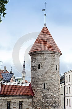 Old City. Tallinn, Estonia the entrance from the Viru Gate