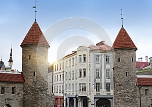 Old City. Tallinn, Estonia the entrance from the Viru Gate