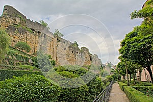 Old city walls of Luxembourg