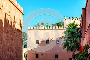 Old city walls surrounding the Medina district, Marrakech photo