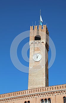 Old CivicTower in Main square of Treviso City in Northern Italy