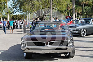 Old classic american muscle car