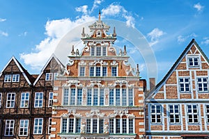 Old classic building in Hansestadt Stade, Lower Saxony, Germany