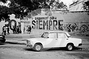 Old classic car in Havana, Cuba