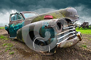 Old Classic Car, Junk Yard photo