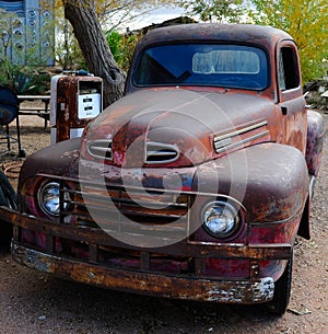 Old classic ford pick up truck