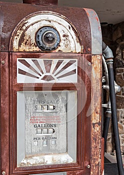Old classic gas pump