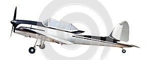 Old classic plane isolated white