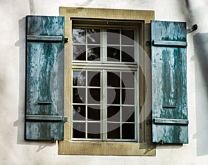 Old classic style windows of Switzerland