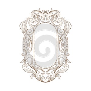 Old Classic Vintage Retro Decorative Ornament Border Frame Royal Badge Emblem Stamp Label Design