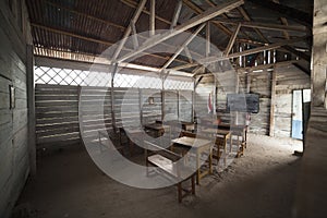 Old classroom in belitung indonesia