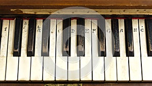 Old claviature photo