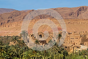 Old clay buildings on south Maroko