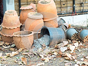 Old clay pots