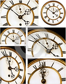 Old Clock Face Six Views