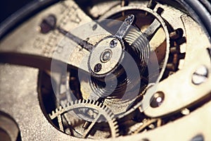 Old clock mechanism