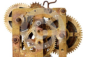 Old clock mechanism