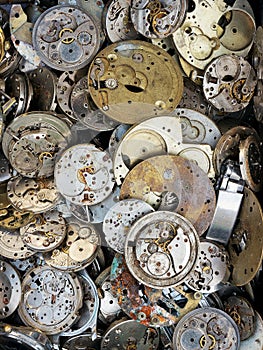 Old clock mechanisms