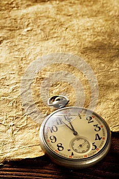 Old Clock and paper