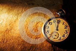 Old Clock and paper